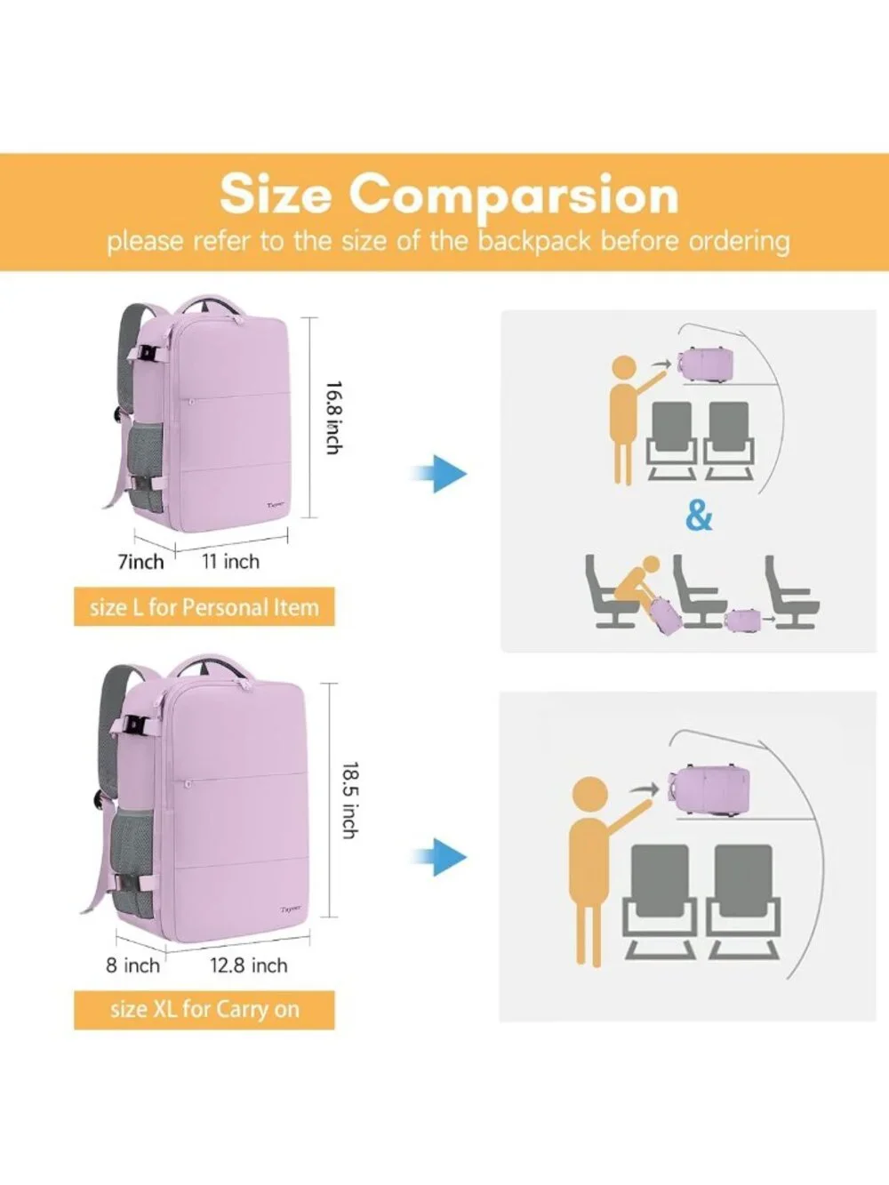 Stylish Large Travel Backpack for Women, 15.6